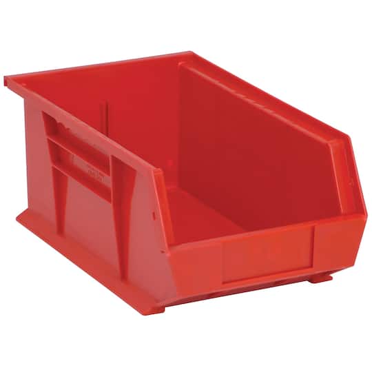 Quantum Food Service QUS241 RD Stack & Hang Shelf Bin - 13 5/8 x 8 1/4, Red, Case of 12